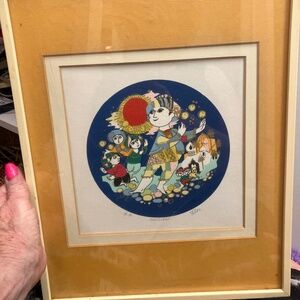 Beautiful framed and double matted picture of magician.Selling elsewhere for $5